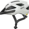 ABUS Macator MIPS fietshelm met vizier, parelwit