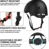 Casalora Kinderhelm verstelbaar & Beschermset Zwart (50-54 cm)