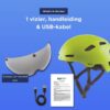 GOOFF Pilot 3-in-1 Speed Pedelec Helm Fluor Geel, LED