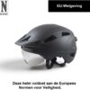 NO-EFFORT Fietshelm Maat L Mat Zwart LED & Vizier