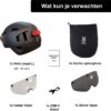 NO-EFFORT Fietshelm Maat L Mat Zwart LED & Vizier