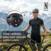 NO-EFFORT Fietshelm Maat L Mat Zwart LED & Vizier
