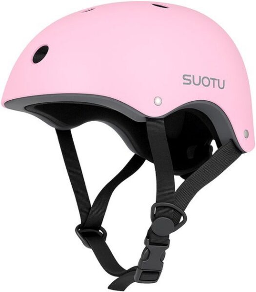Suotu Verstelbare Kinderhelm Roze Maat M