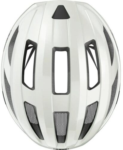ABUS Macator MIPS fietshelm met vizier, parelwit