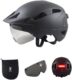 NO-EFFORT Fietshelm Maat L Mat Zwart LED & Vizier