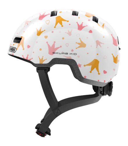 Abus Skurb Kid Helm White Crowns – Stoere kinderhelm